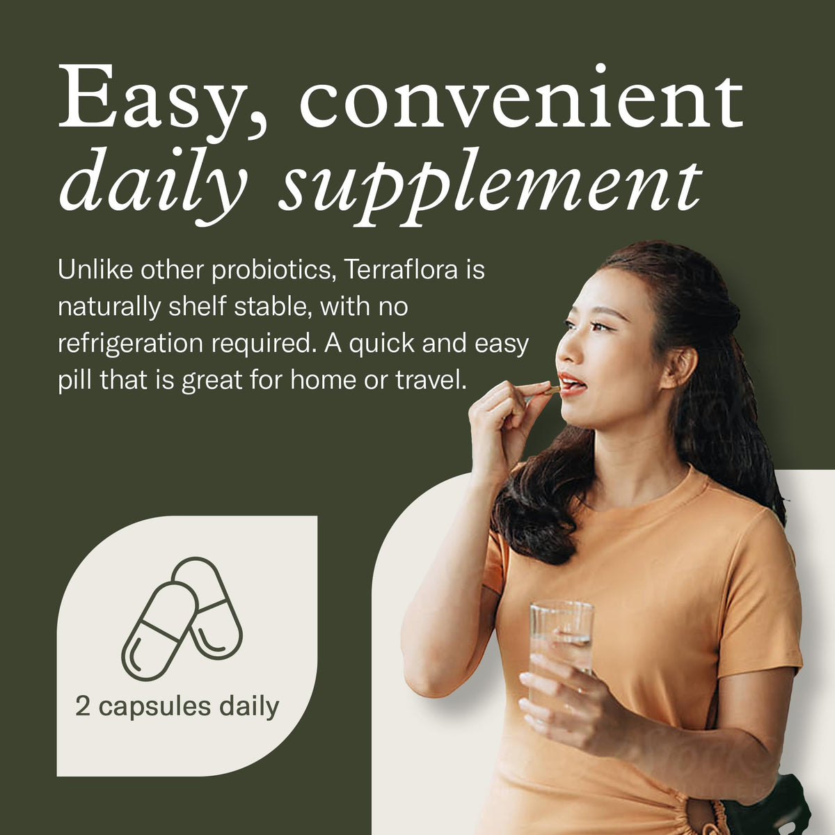 Terraflora Advanced Care Synbiotic, présentation de la boîte ouverte avec capsules