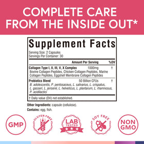 Terranics Collagène Multi Peptides 1000 mg capsules side view