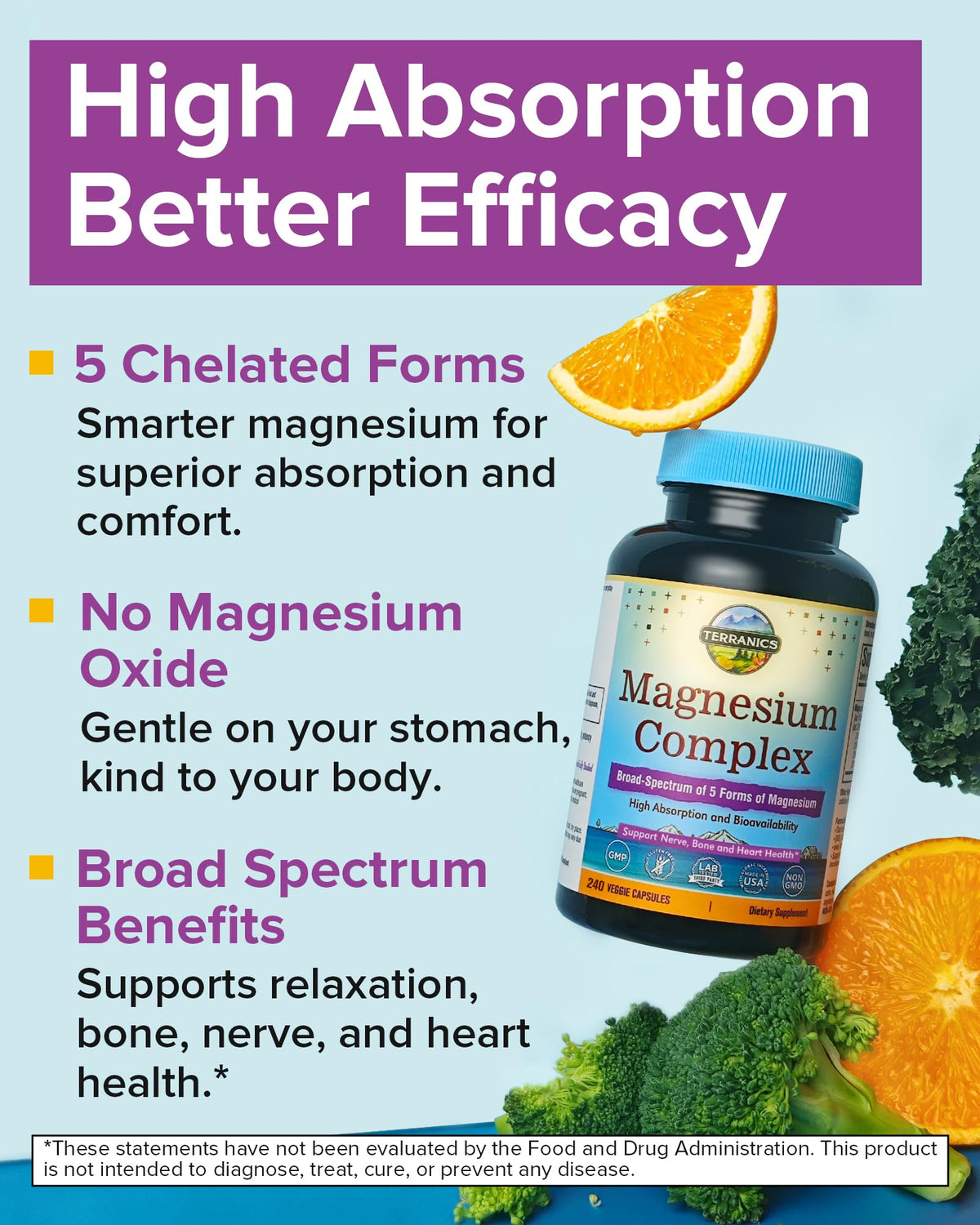 Terranics Complément Alimentaire Magnésium 500mg capsules végétales ouvertes