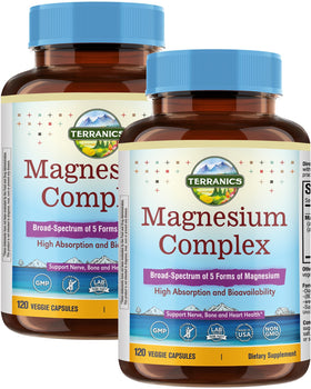 Terranics Complex de Magnésium 500mg 240 Capsules vue de face