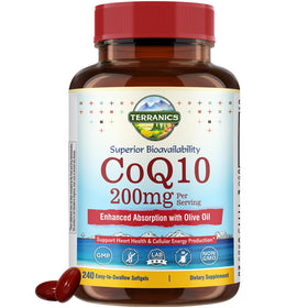 Terranics CoQ10 200mg gélules souples devant l'emballage