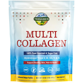 Terranics Poudre de Collagène Multi 508g vue avant avec emballage