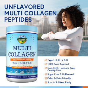 Terranics Poudre de Collagène Multi Peptides 322g côté