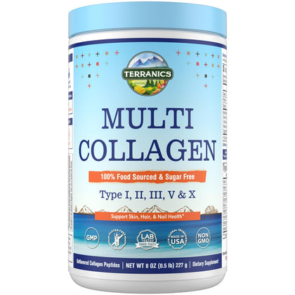Terranics Poudre de Collagène Multi Peptides 322g vue avant