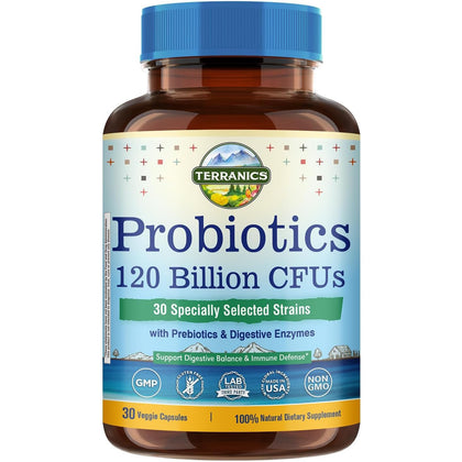 Terranics Probiotiques 120 Milliards CFU capsules végétales