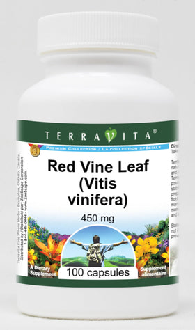 Terravita Feuille de Vigne Rouge 450 mg flacon avant