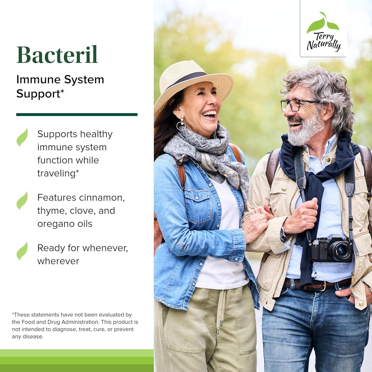 Terry Naturally Bacteril capsules sur une surface blanche