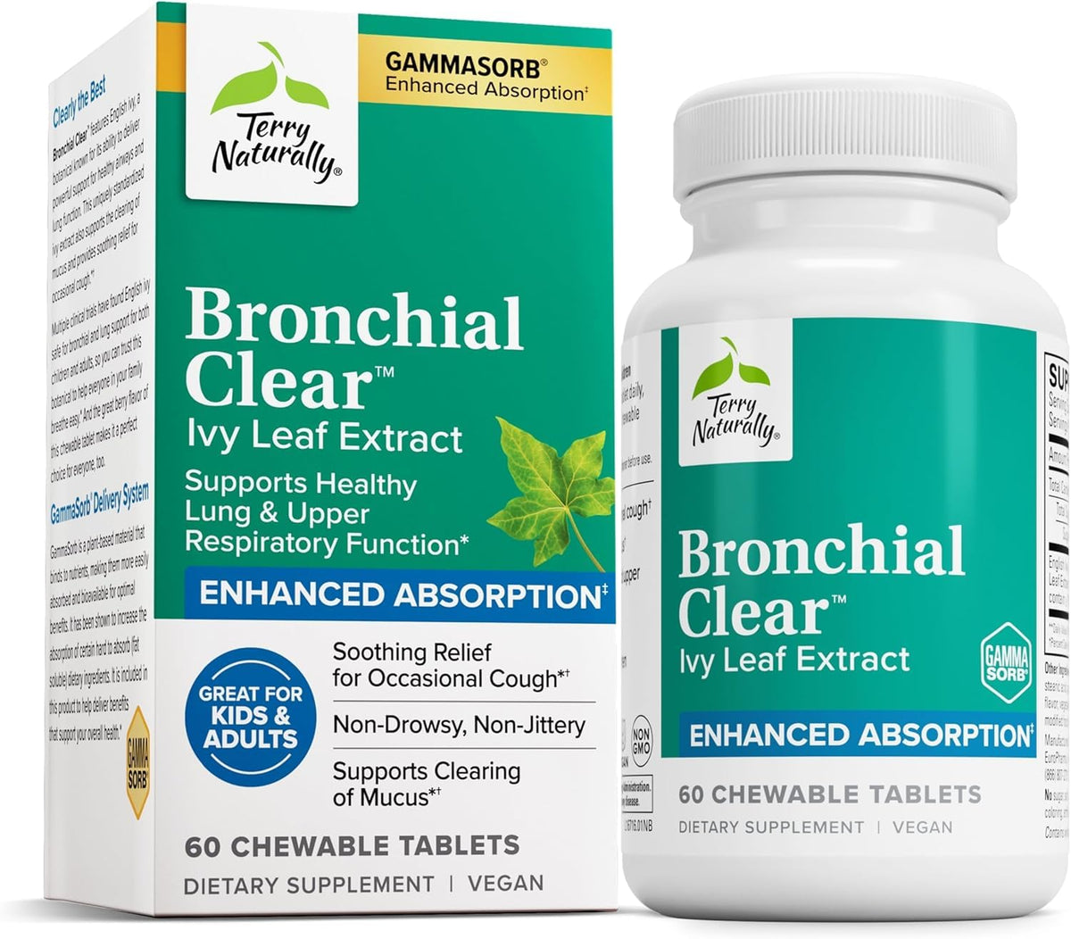 Terry Naturally Bronchial Clear comprimés à mâcher 60 comprimés vue avant
