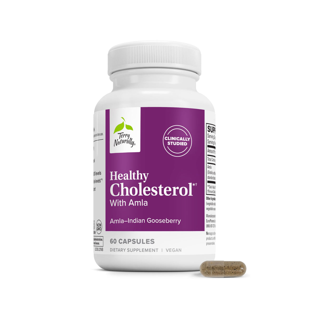 Terry Naturally Cholestérol Sain Amla 60 comprimés vue de face