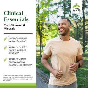 Terry Naturally Clinical Essentials capsules sur une surface blanche