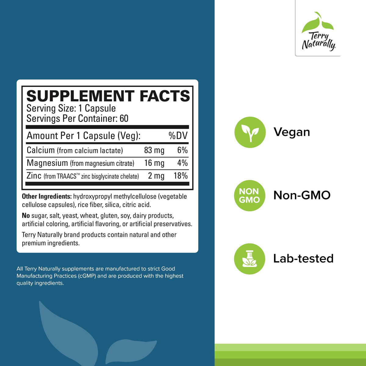 Terry Naturally Complément Alimentaire 60 Capsules avec étiquette