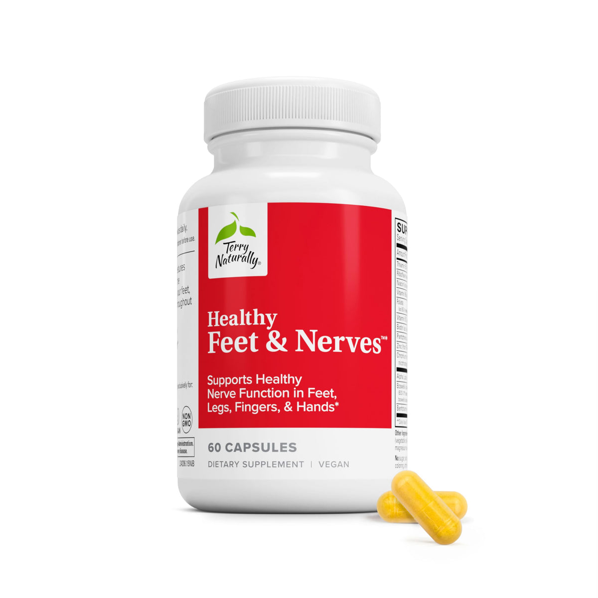 Terry Naturally Complément Alimentaire Nerveux 60 Capsules Vegan emballage avant