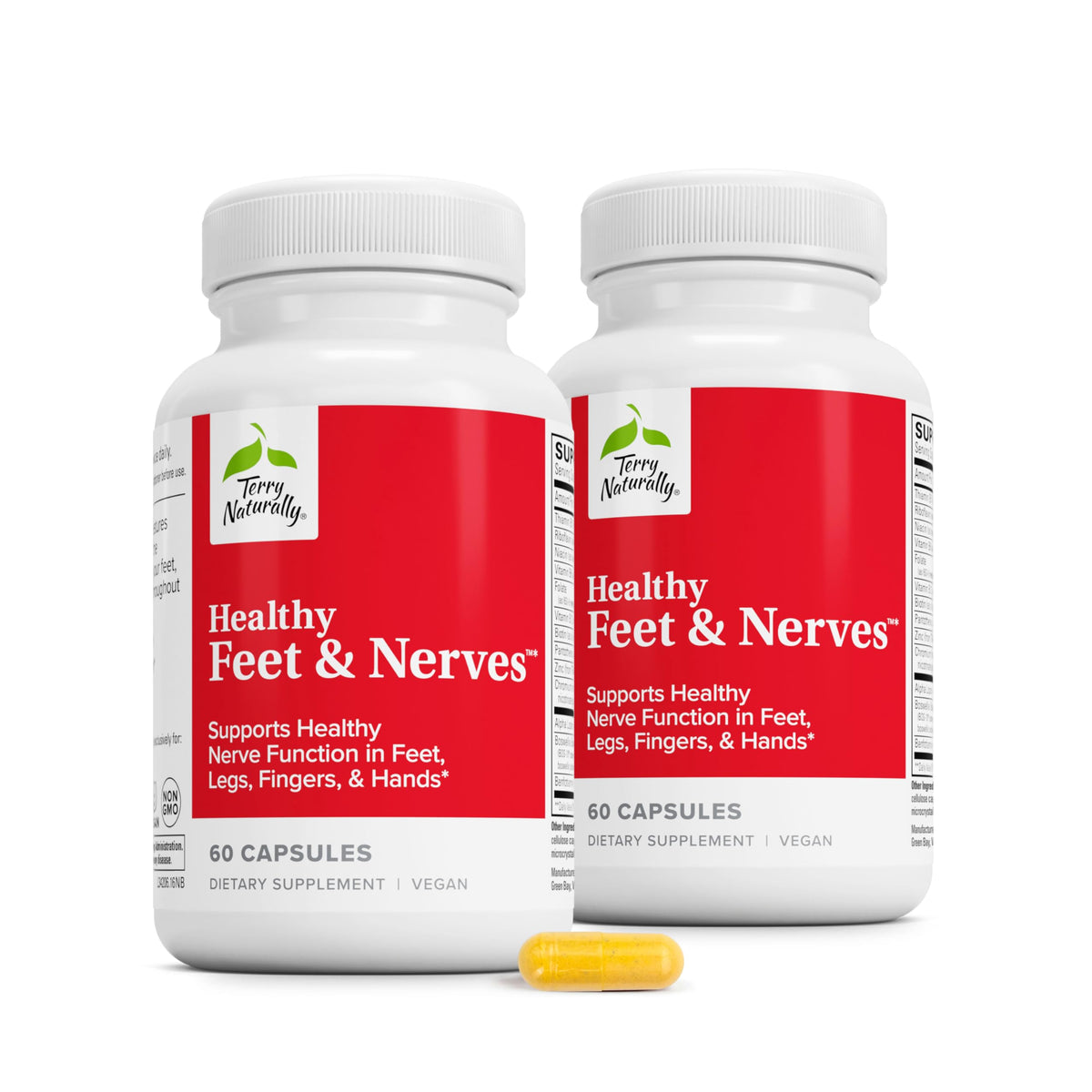 Terry Naturally Complément Alimentaire Santé des Nerfs 60 capsules vue avant