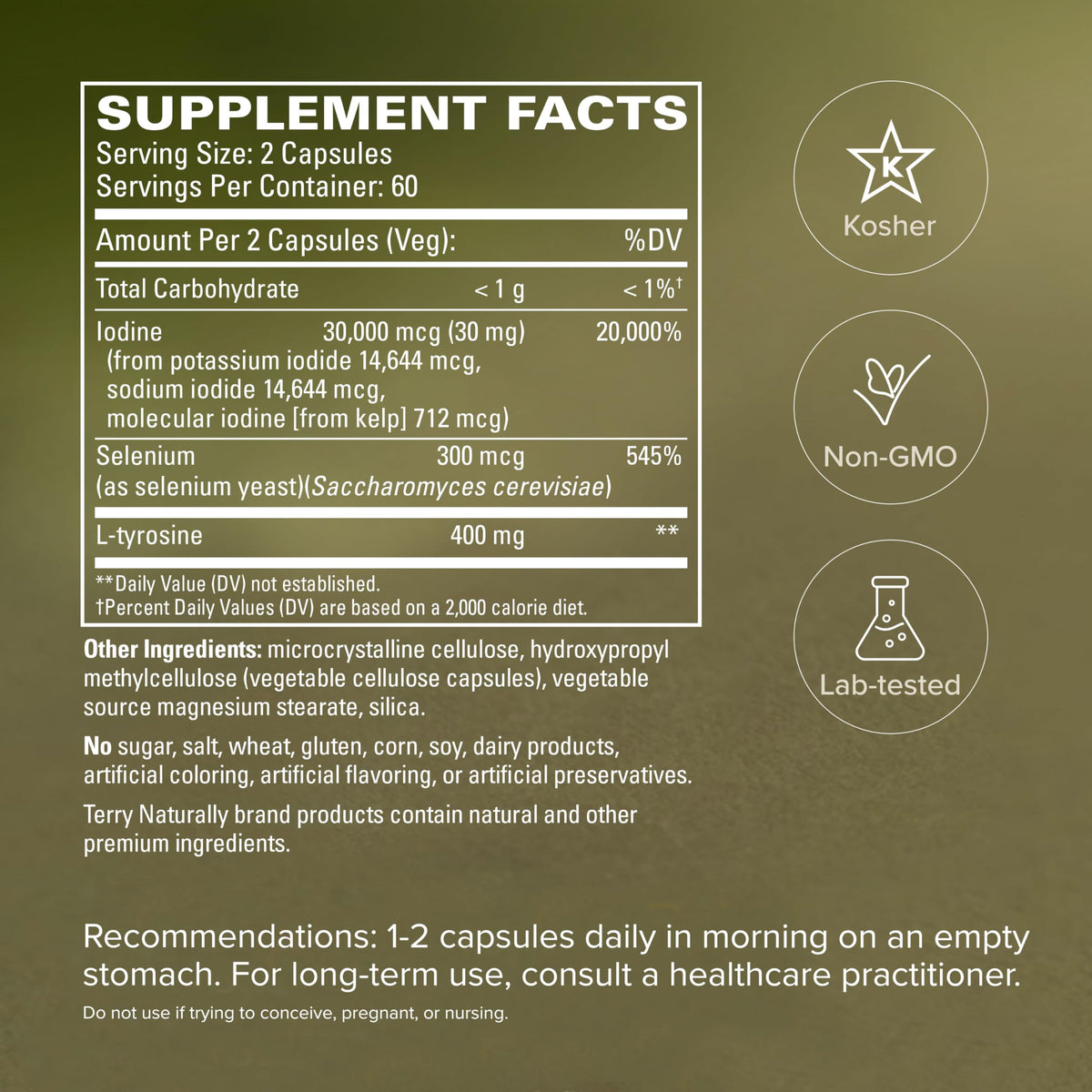 Terry Naturally Complément Alimentaire Thyroïde sur une table