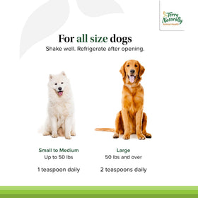 Terry Naturally complément Omega pour chiens avec cuillère doseuse