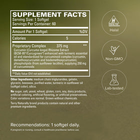 Terry Naturally CuraMed 375mg gélules avec un verre d'eau