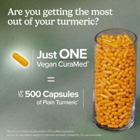 Terry Naturally CuraMed 500mg capsules sur fond blanc