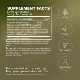 Terry Naturally CuraMed 500mg capsules sur une table