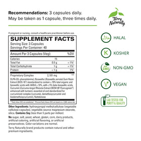 Terry Naturally Curamin complément 120 capsules avec étiquette