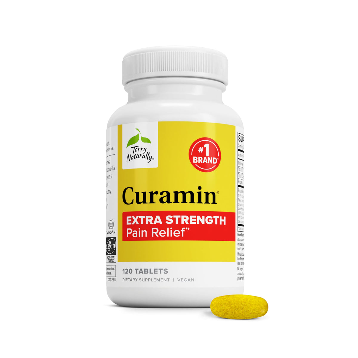 Terry Naturally Curamin Extra Strength 120 comprimés vue de face