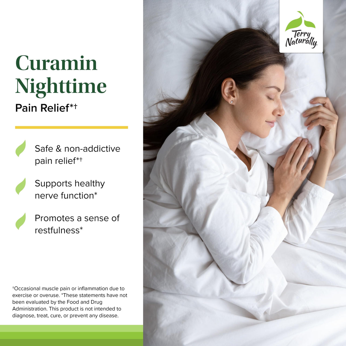 Terry Naturally Curamin Nighttime capsules sur une table