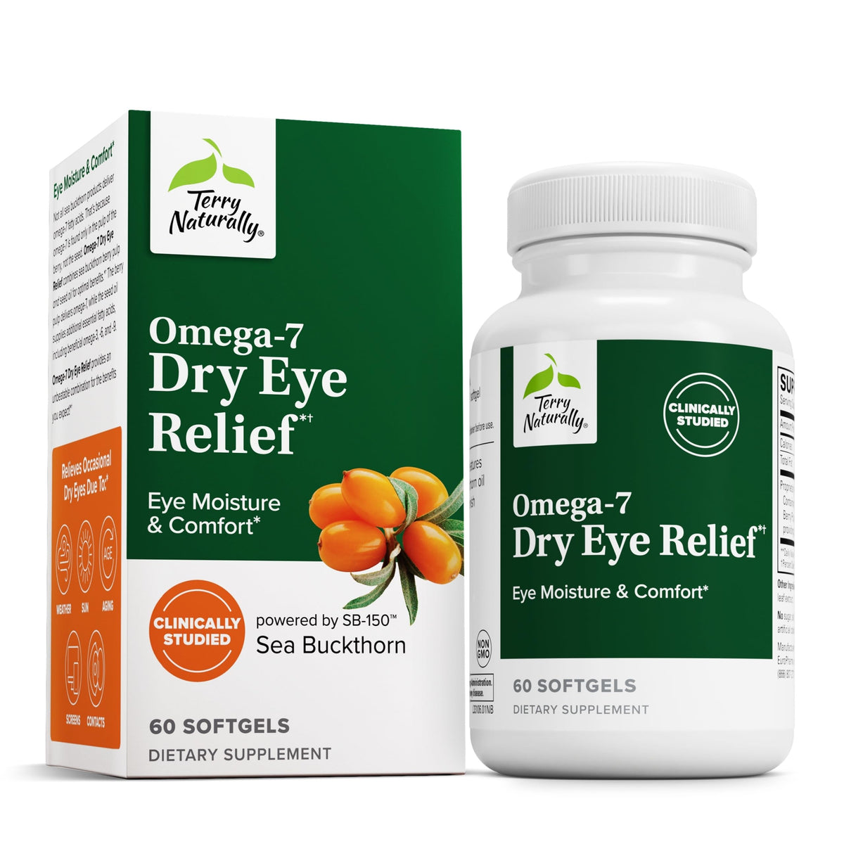 Terry Naturally Omega7 Eye Relief 60sg, vue avant de l'emballage