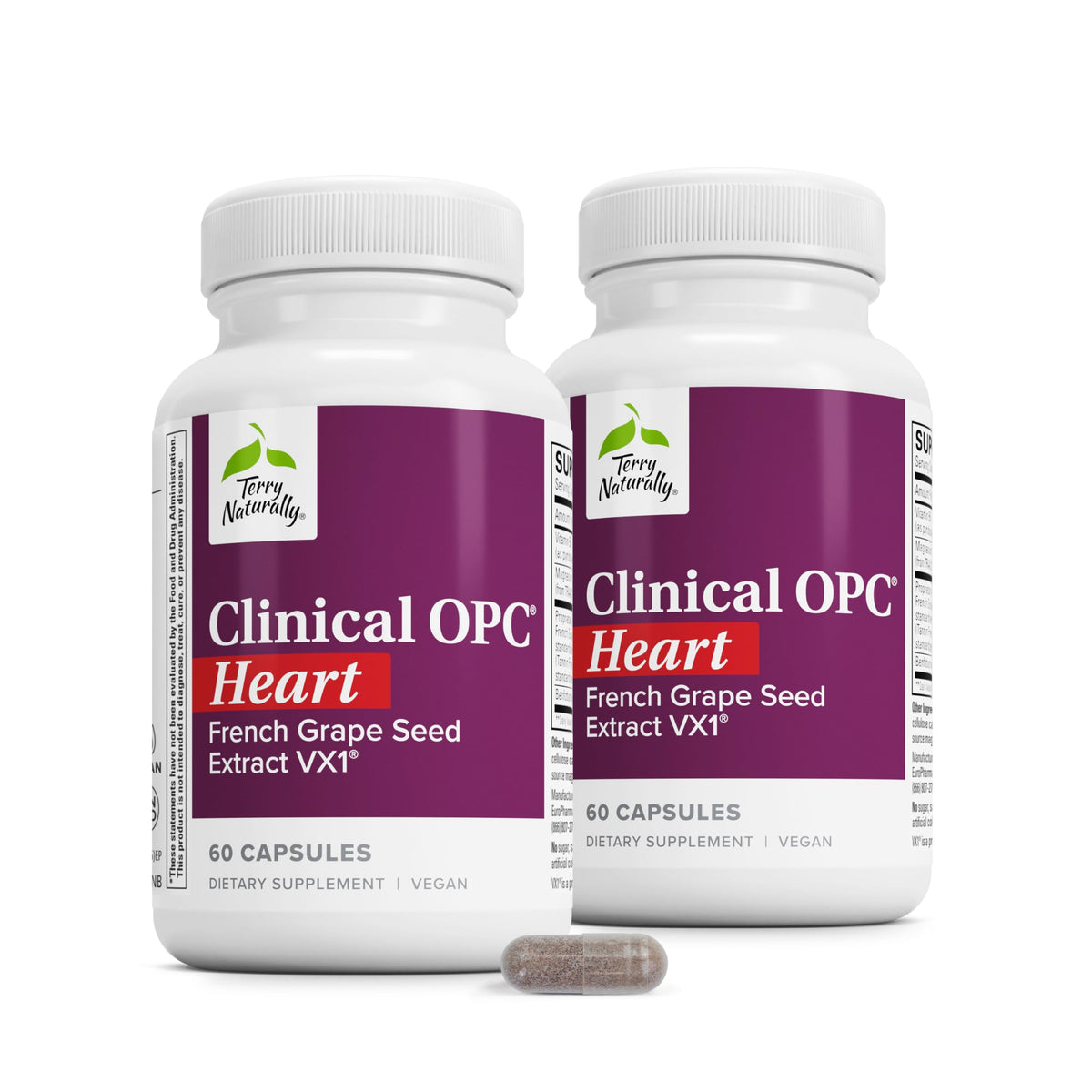 Terry Naturally OPC Cœur 60 capsules - vue de l'emballage avant