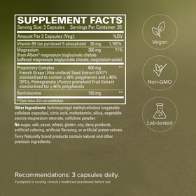 Terry Naturally OPC Cœur capsules - vue du dos du flacon