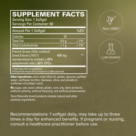 Terry Naturally OPC Extra Fort 60 capsules avec arrière-plan naturel