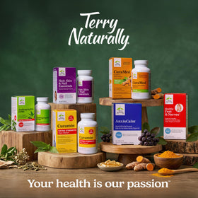 Terry Naturally OPC Extra Fort, gélules sur une table en bois