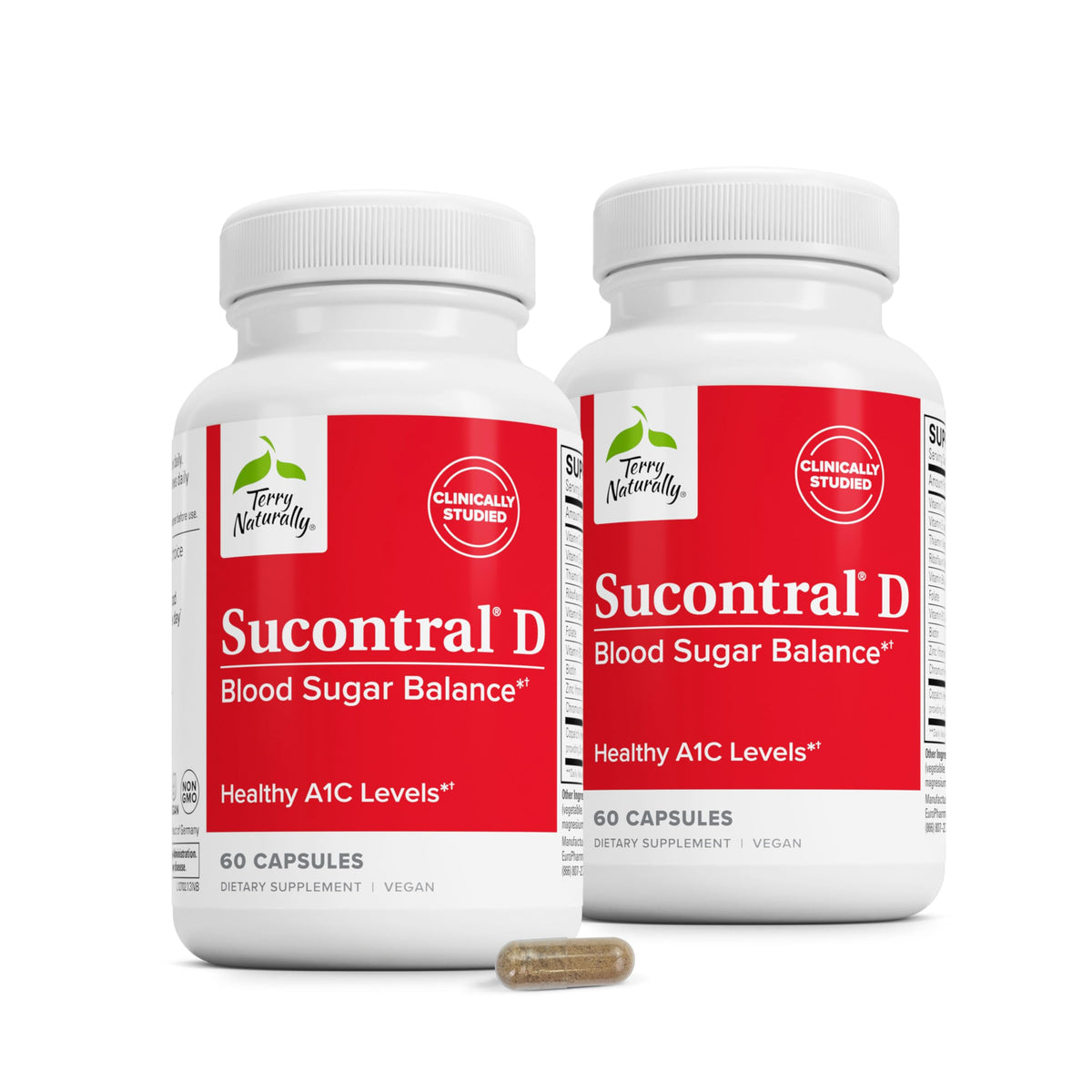 Terry Naturally Sucontral D 60 gélules vue avant du produit