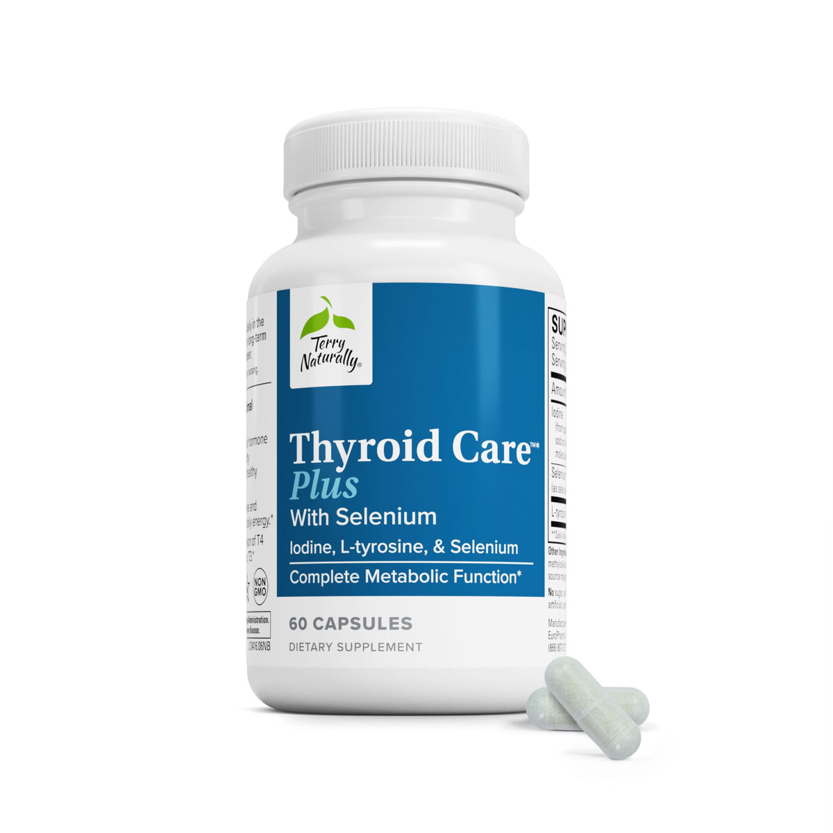 Terry Naturally Thyroid Care Plus 60 capsules vue de face
