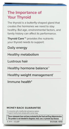 Terry Naturally Thyroid Care Plus capsules sur fond blanc