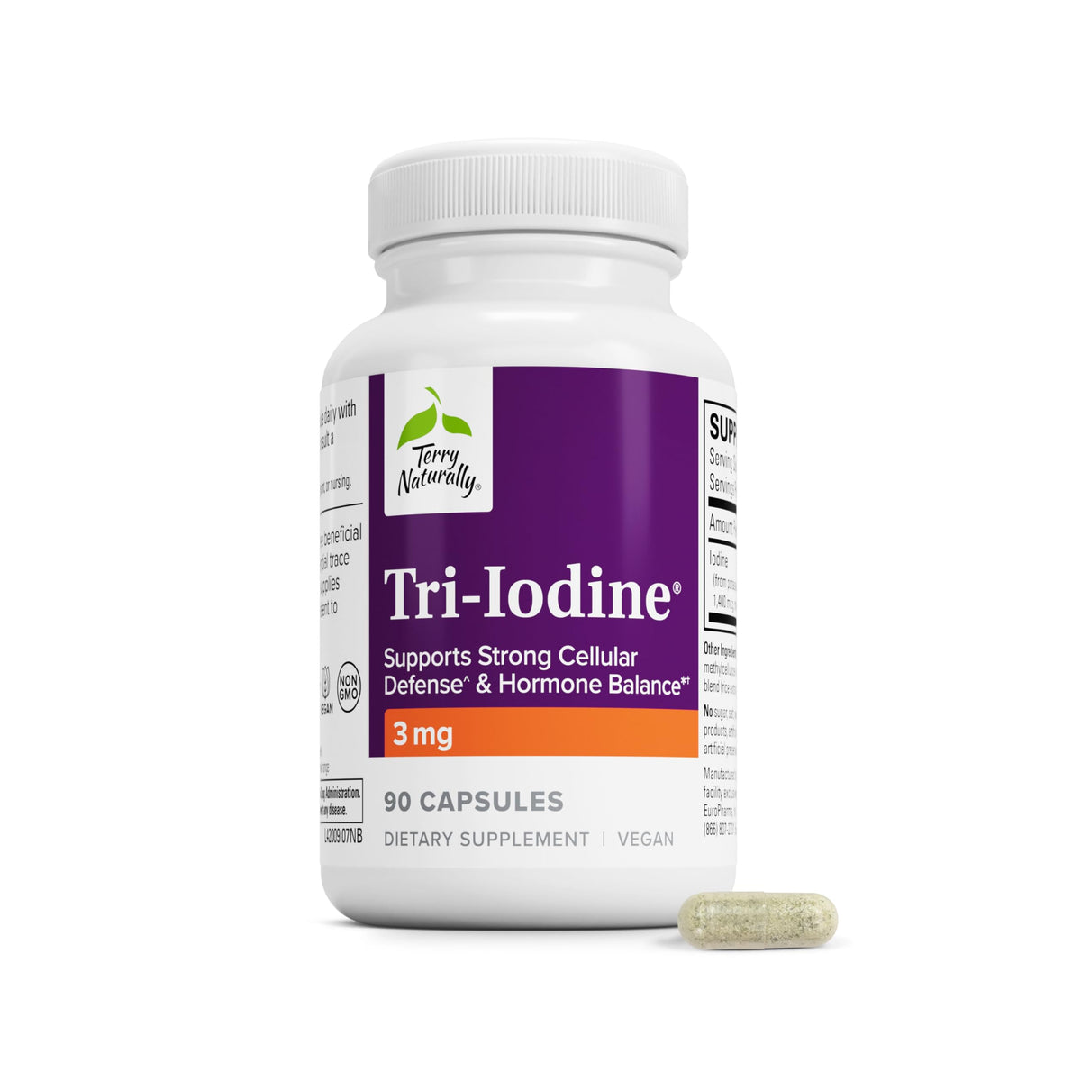Terry Naturally Tri-Iodine 3mg 90 capsules vue de face
