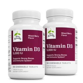 Terry Naturally Vitamine D3 5000 UI 90 comprimés à mâcher, vue de face