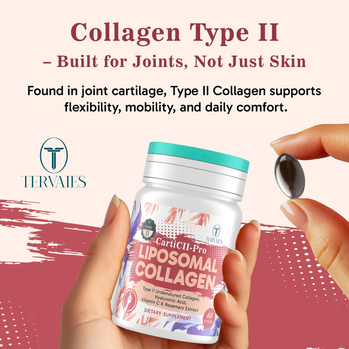 Tervaies Collagène Liposomal Type II 60 gélules avec ingrédients