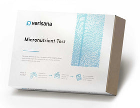 Test de Micronutriments Verisana kit avec instructions et tube de prélèvement