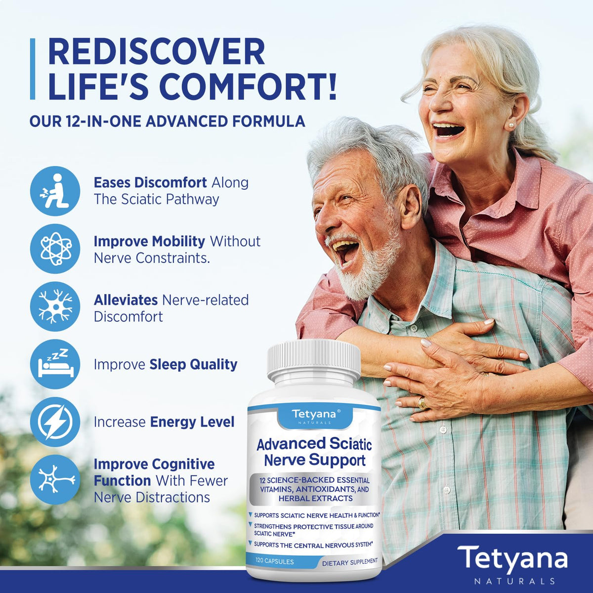 Tetyana naturals Alpha Lipoïque 12 en 1 120 capsules avec étiquette