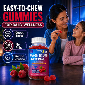 Tewuky Gummies de Magnésium Glycinate 400mg paquet arrière