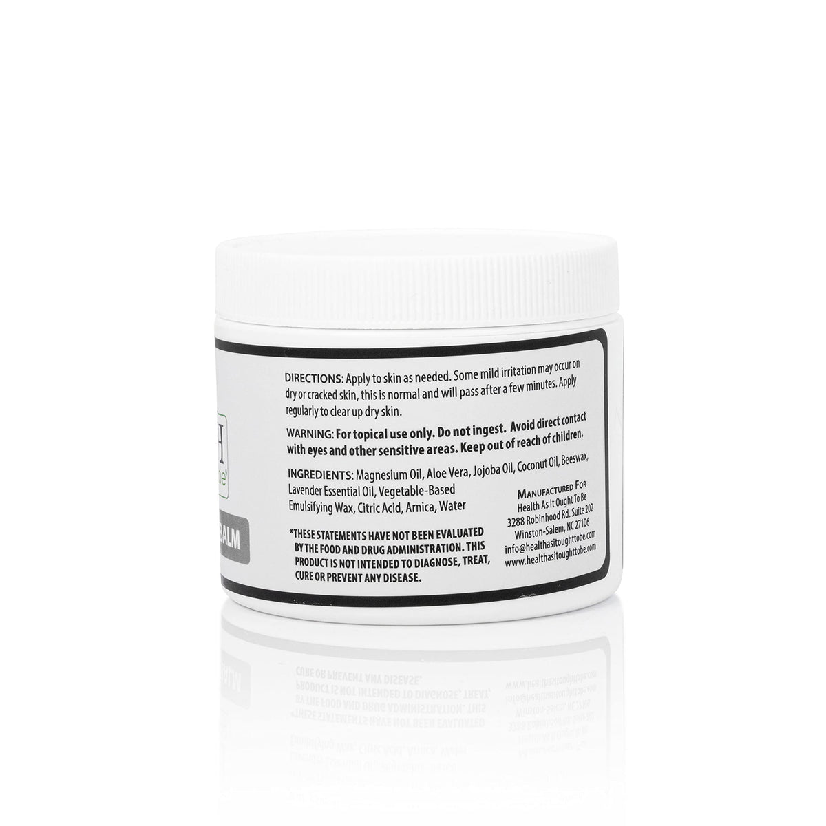 Texture crémeuse du Baume Corporel Magnésium 150g sur une main