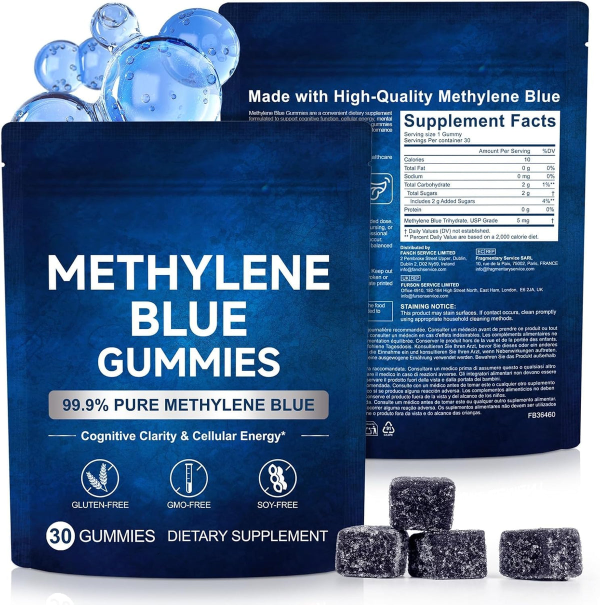 Texture des gélules de Bleu de Méthylène HJFRONGF