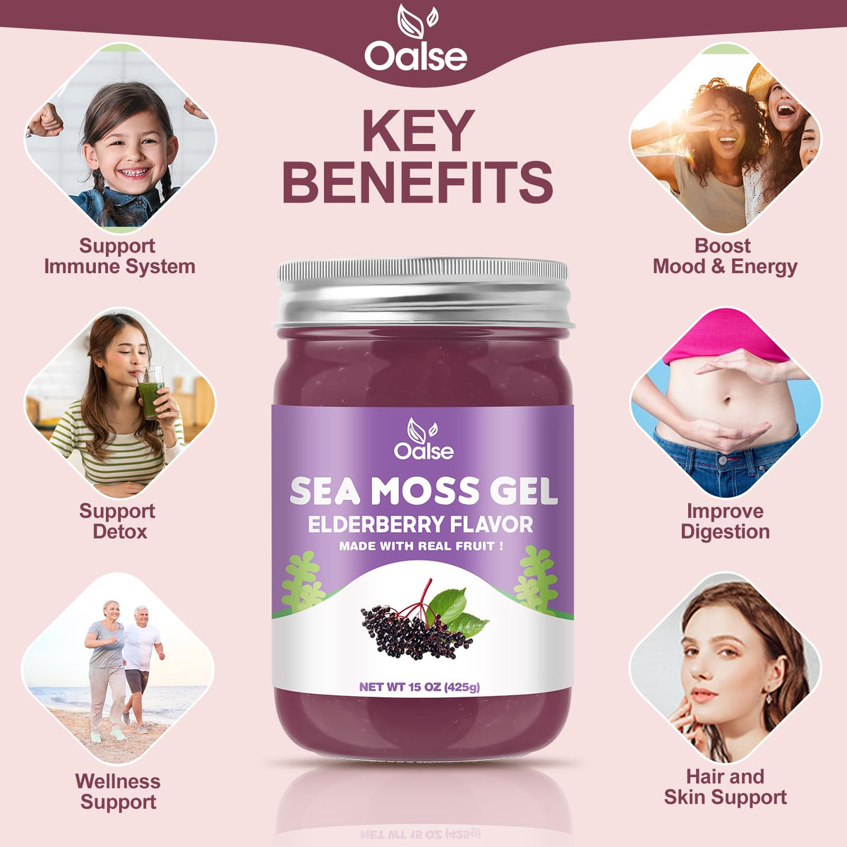 Texture du gel d'Irish Sea Moss OALSE dans un bol