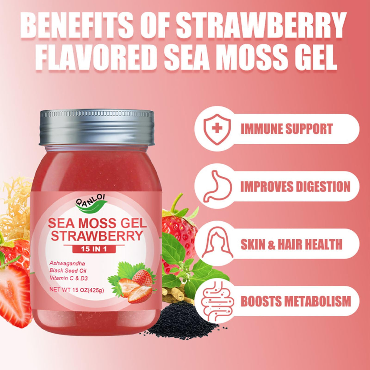 Texture du gel de mousse d'Irlande QANLOI