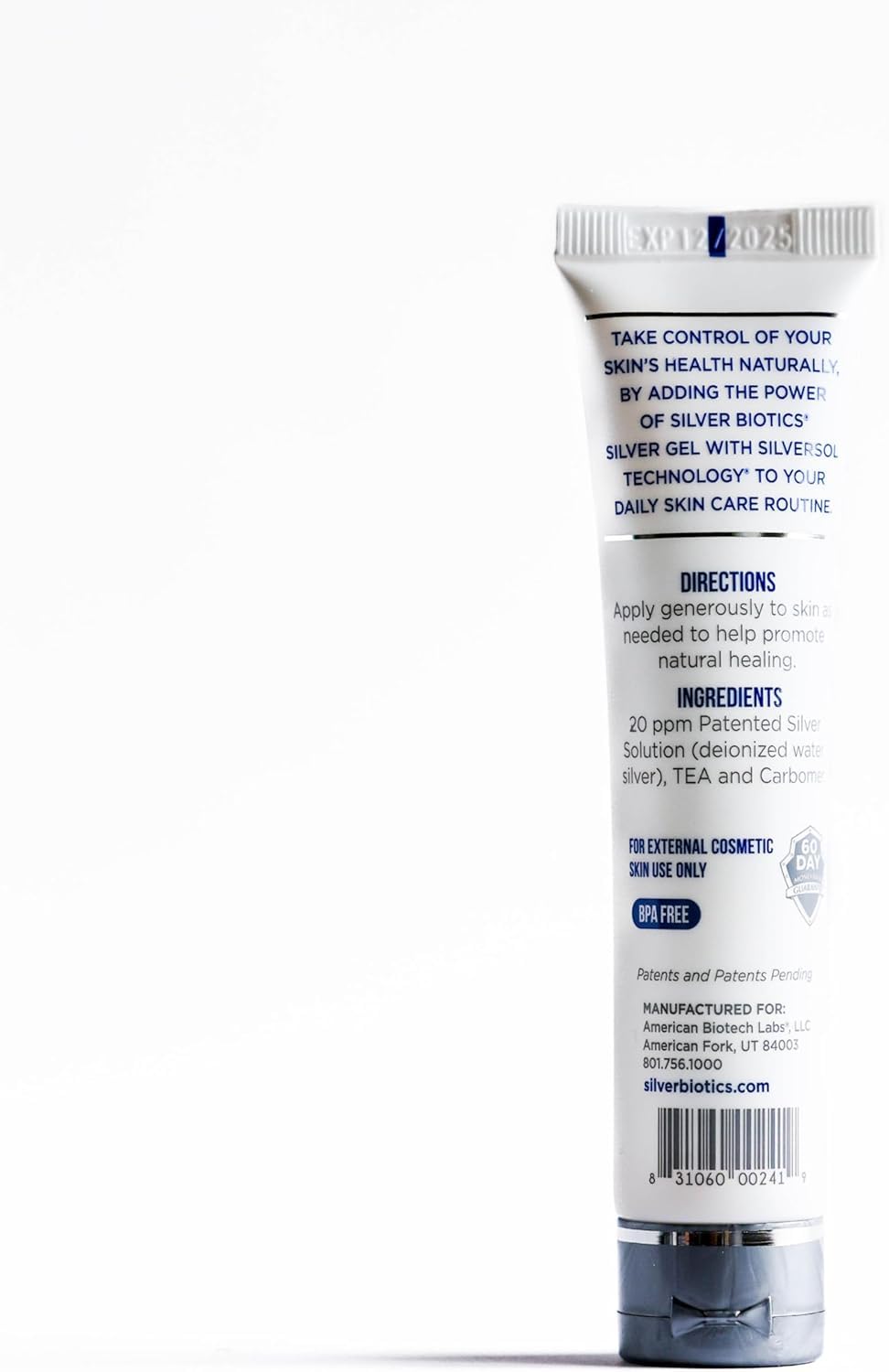 Texture du Gel de Silicium Colloïdal 20 PPM American Biotech Labs