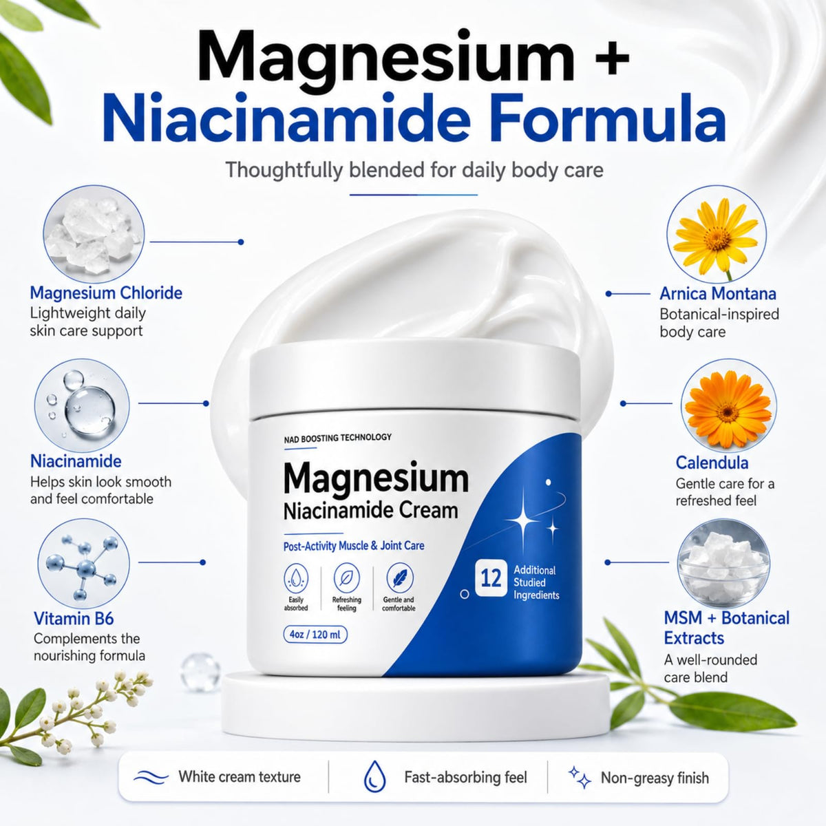 Texture légère de la crème SRTYOM au magnésium