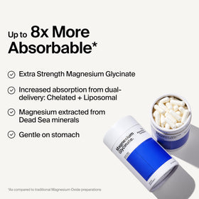 The Absorption Company Magnésium Glycinate 1000mg capsules with a measuring spoon