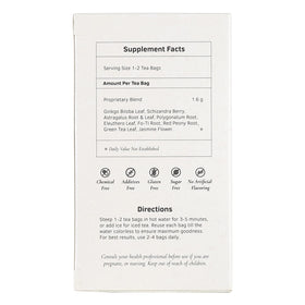 Thé aux herbes Ginkgo Biloba Health King infusion chaude dans une tasse