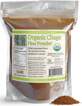 Thé Chaga Bio My Berry 132g vue de face avec emballage
