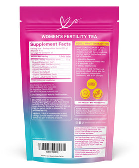 Thé de fertilité Pink Stork avec vue sur la boîte