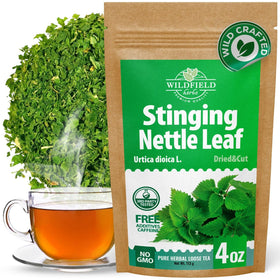 Thé de feuille d'ortie séchée WILDFIELD HERBS 113g face